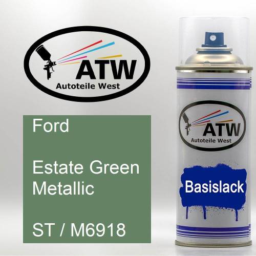 Ford, Estate Green Metallic, ST / M6918: 400ml Sprühdose, von ATW Autoteile West.
